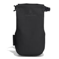 Black Hydro Flask accessory pouch with roll-top closure, side-release buckle, small loop, water-resistant material, logo on front, and "Tumbler Pocket" side tab.