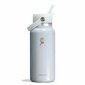 32 oz Wide Mouth with Flex Straw Cap - Glimmer Blue